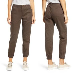 Wit & Wisdom Ab-solution High Waist Stretch Cotton Joggers In Mushroom